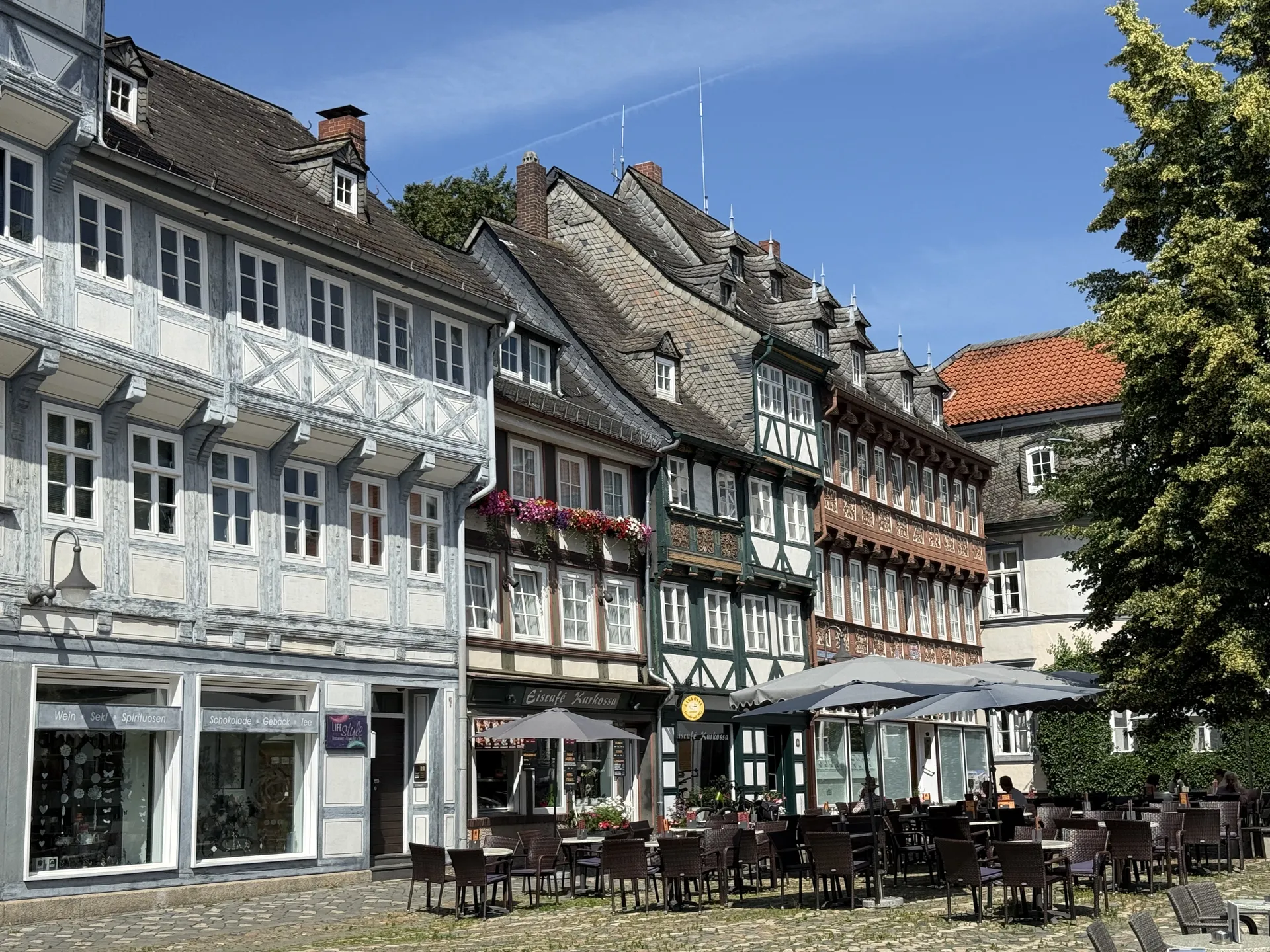 Historischer Platz Schuhhof in der Altstadt von Goslar